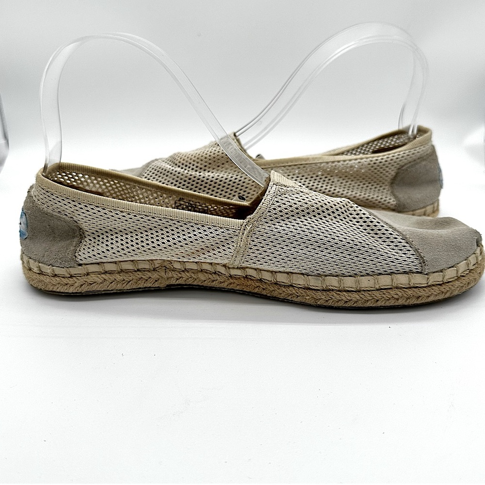 TOMS Classic Mesh Slip On Espadrille Flats Beige Womens 8.5‎ Casual - Picture 11 of 13